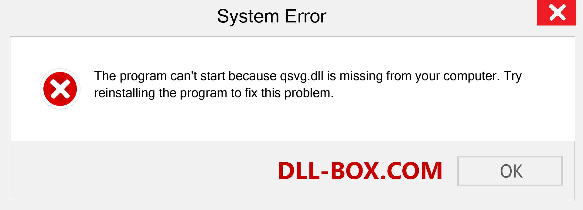  qsvg.dll file is missing?. Download for Windows 7, 8, 10 - Fix  qsvg dll Missing Error on Windows, photos, images